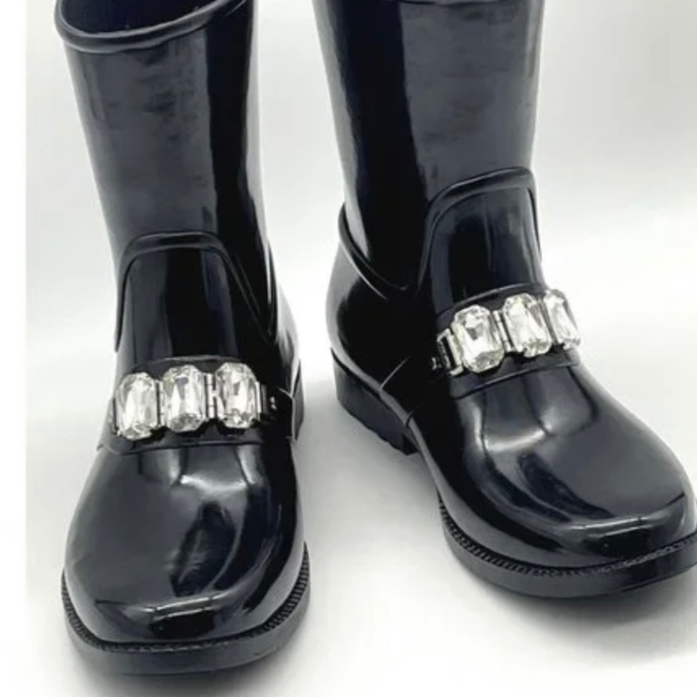 MICHAEL KORS Women's Rain Boots Size 10 Black